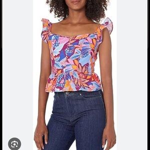 Guess Carine Peplum Top